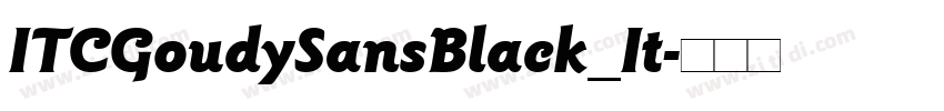 ITCGoudySansBlack_It字体转换