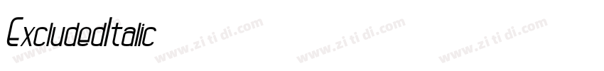 ExcludedItalic字体转换