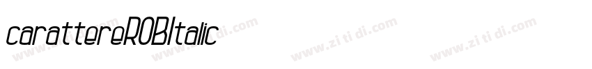 carattereROBItalic字体转换