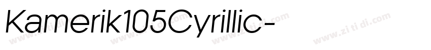 Kamerik105Cyrillic字体转换