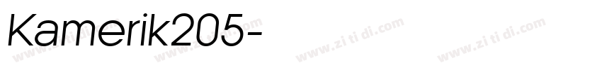 Kamerik205字体转换