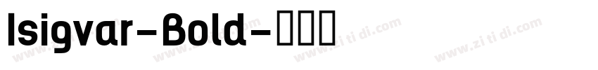 Isigvar-Bold字体转换