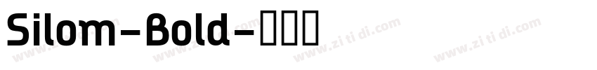 Silom-Bold字体转换