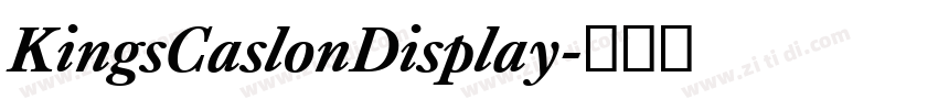 KingsCaslonDisplay字体转换