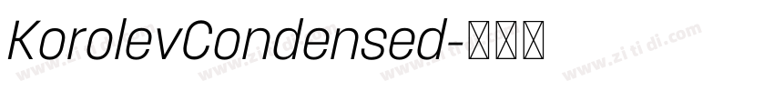 KorolevCondensed字体转换 KorolevCondensed字体转换