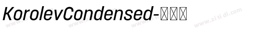 KorolevCondensed字体转换 KorolevCondensed字体转换