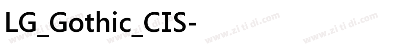 LG_Gothic_CIS字体转换