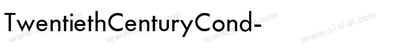 TwentiethCenturyCond字体转换