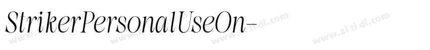 StrikerPersonalUseOn字体转换