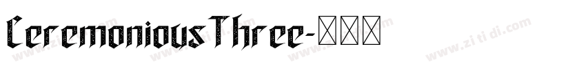 CeremoniousThree字体转换