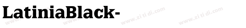 LatiniaBlack字体转换