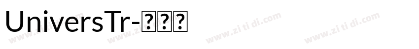 UniversTr字体转换