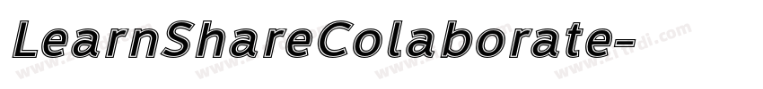 LearnShareColaborate字体转换 LearnShareColaborate字体转换