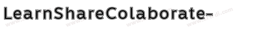 LearnShareColaborate字体转换 LearnShareColaborate字体转换