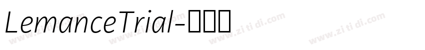 LemanceTrial字体转换