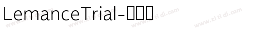 LemanceTrial字体转换