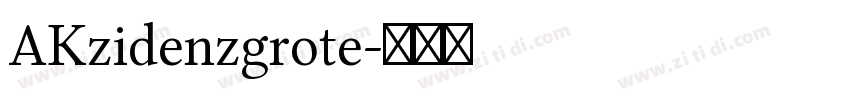 AKzidenzgrote字体转换