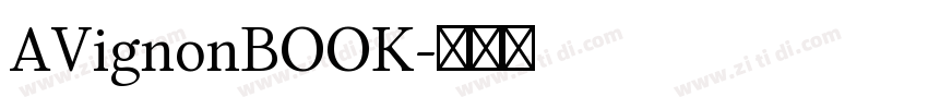 AVignonBOOK字体转换