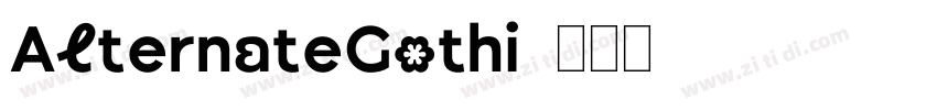 AlternateGothi字体转换