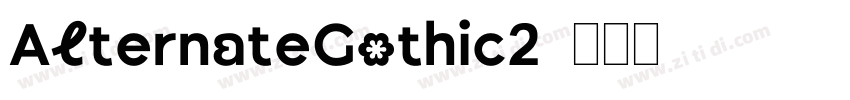 AlternateGothic2字体转换