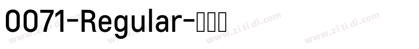 0071-Regular字体转换