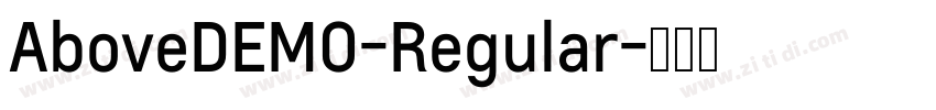 AboveDEMO-Regular字体转换
