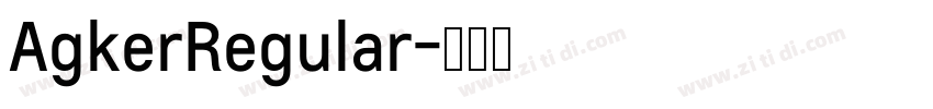 AgkerRegular字体转换