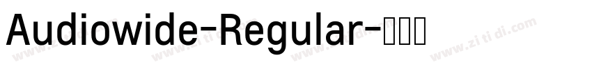 Audiowide-Regular字体转换