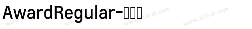 AwardRegular字体转换