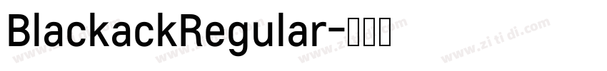 BlackackRegular字体转换