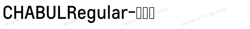 CHABULRegular字体转换