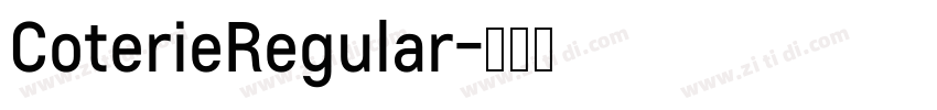 CoterieRegular字体转换