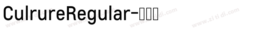 CulrureRegular字体转换