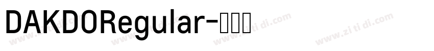DAKDORegular字体转换
