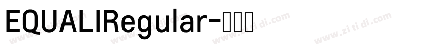 EQUALIRegular字体转换