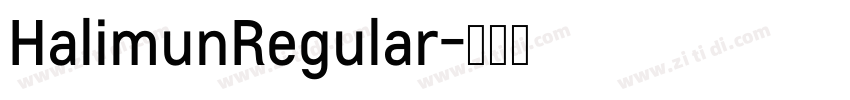 HalimunRegular字体转换