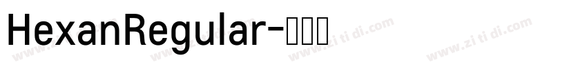 HexanRegular字体转换
