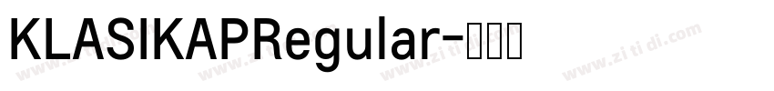KLASIKAPRegular字体转换