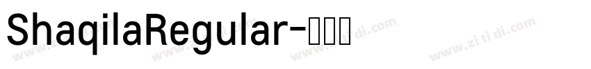 ShaqilaRegular字体转换