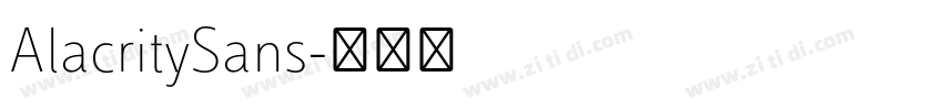 AlacritySans字体转换