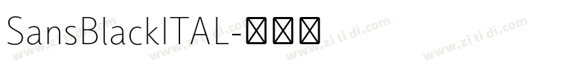 SansBlackITAL字体转换