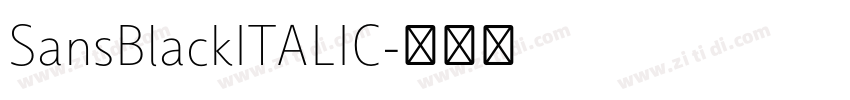 SansBlackITALIC字体转换
