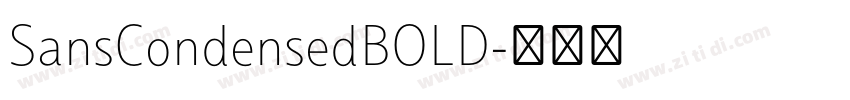SansCondensedBOLD字体转换