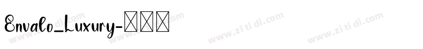 Envalo_Luxury字体转换