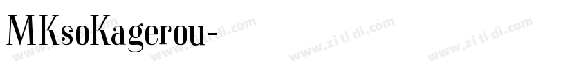 MKsoKagerou字体转换