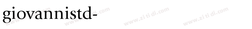 giovannistd字体转换