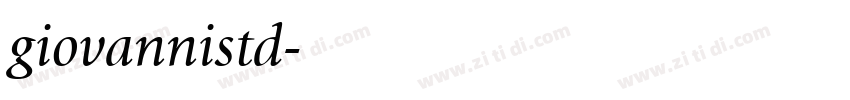giovannistd字体转换