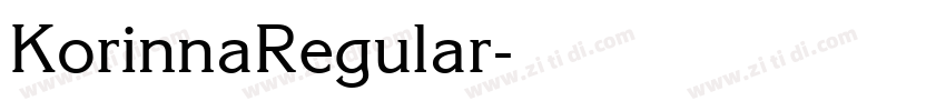 KorinnaRegular字体转换