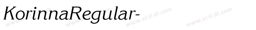KorinnaRegular字体转换