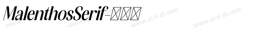MalenthosSerif字体转换
